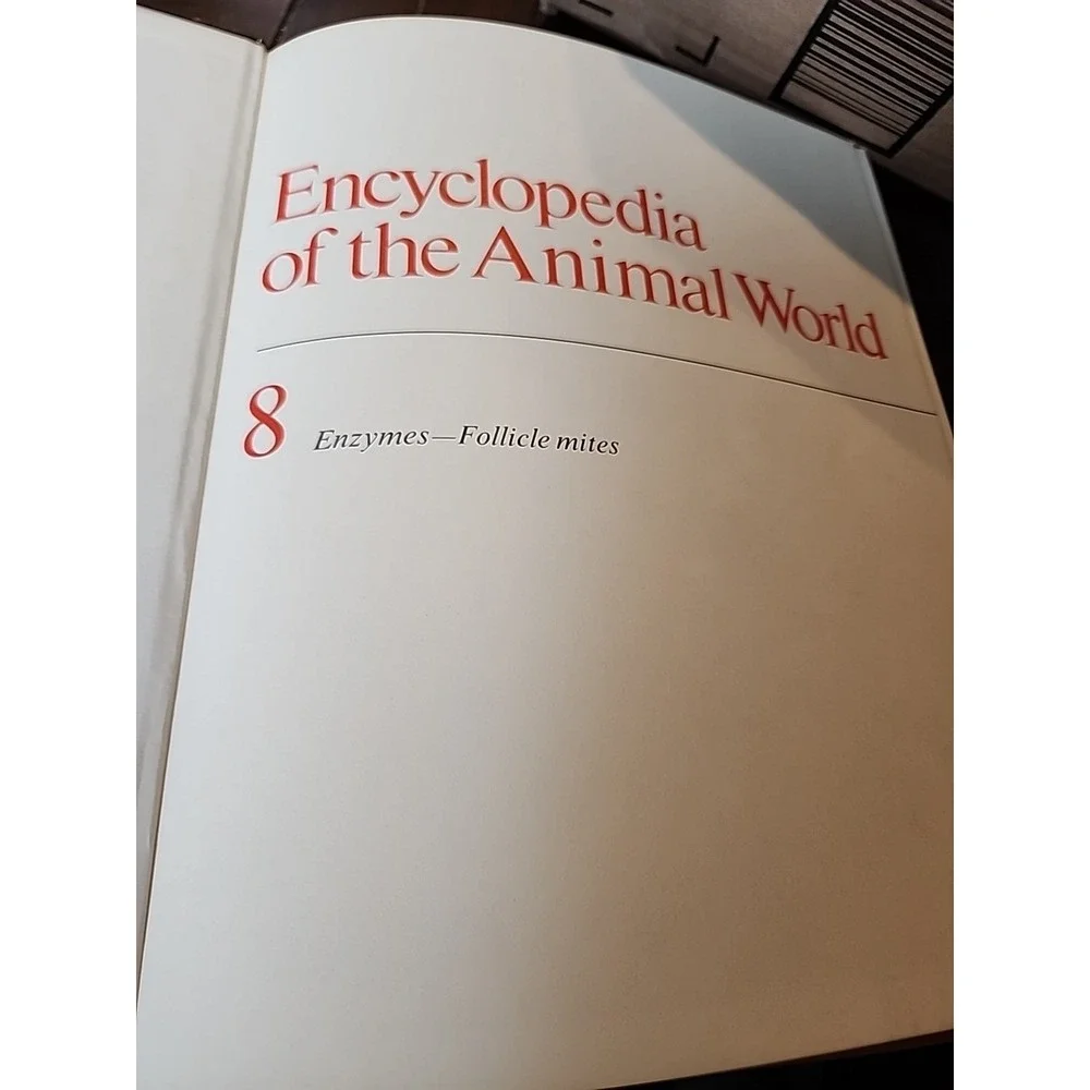 Encyclopedia of the Animal World Vol 8 Vtg 1972 Enzymes - Follicle Mites